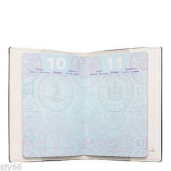 SOLD OUT!! RARE Kate Spade Passport Holder Orbit Blue! NWT! - Picture 3 of 7